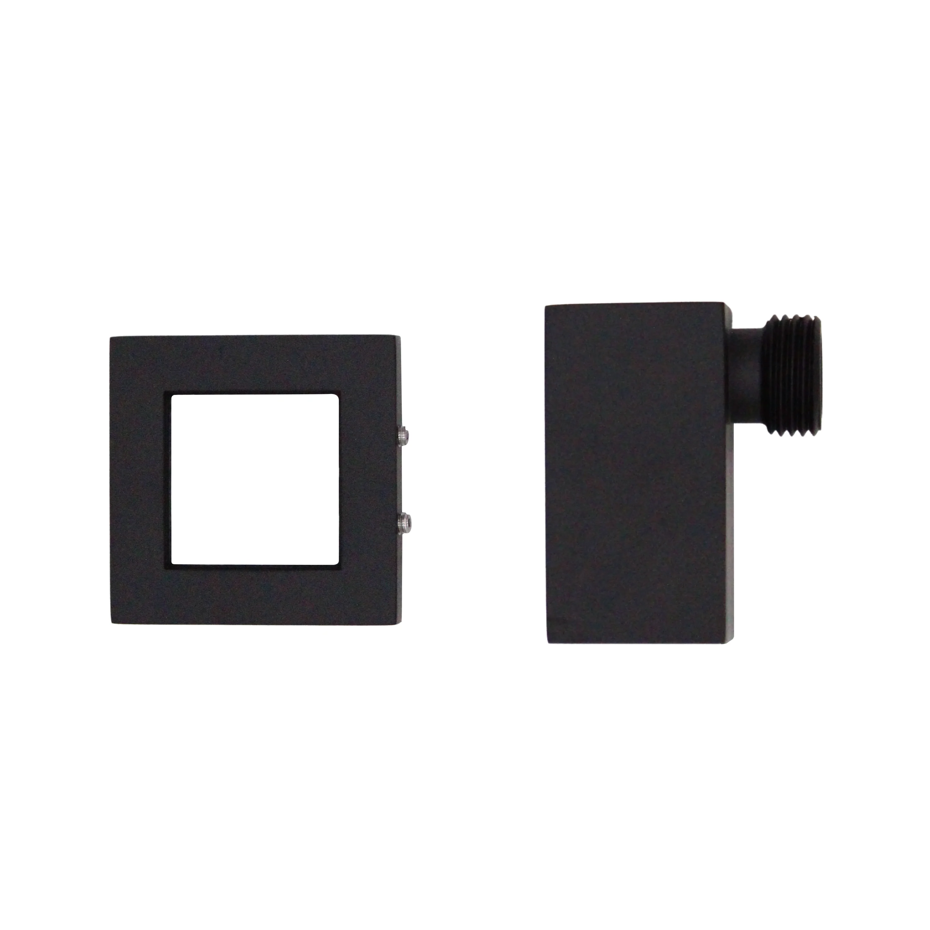 Shower Square Brass Elbow Connector in Matte Black (AH1B0194K)