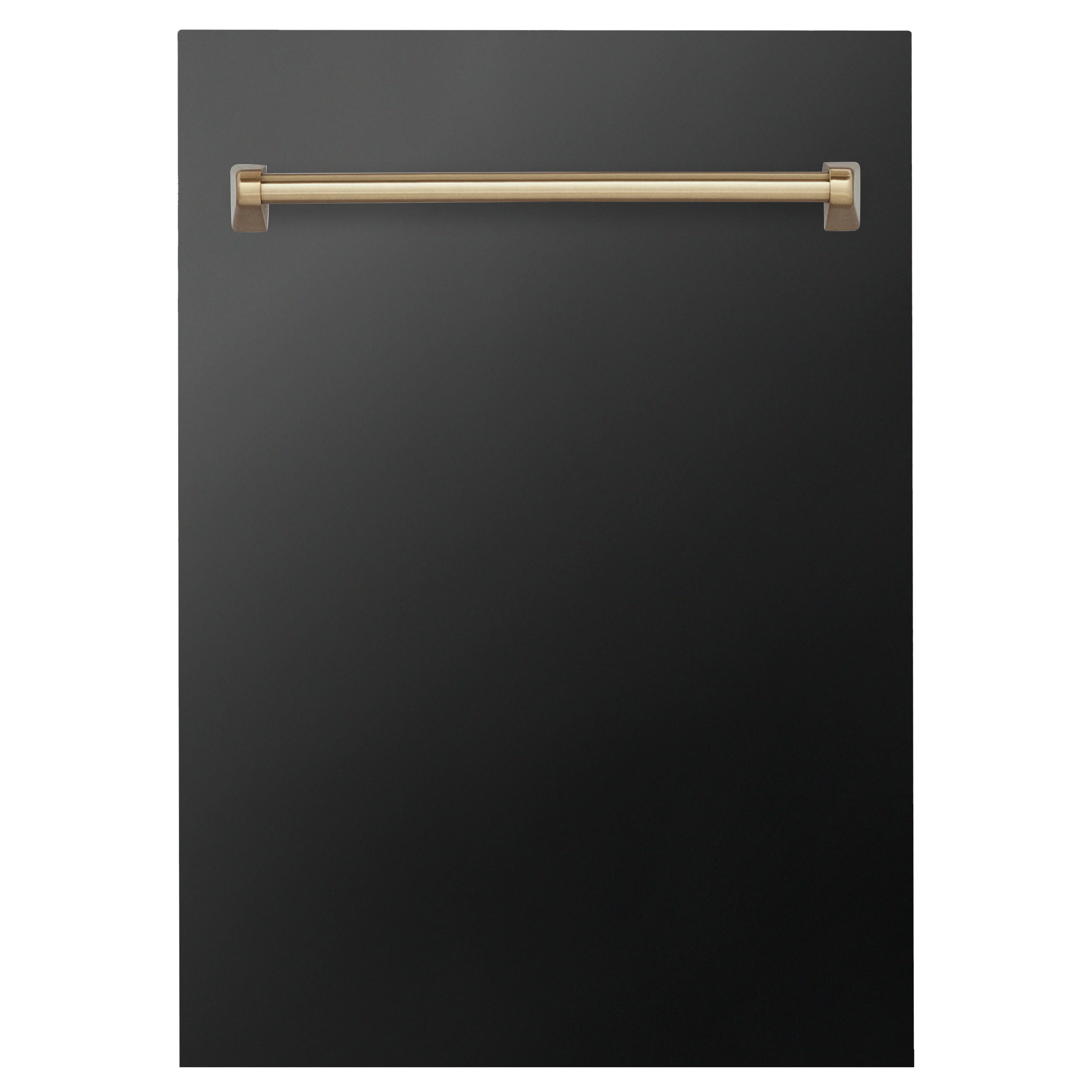 ZLINE 18" Autograph Edition Tallac Dishwasher Panel in Black Stainless Steel with Champagne Bronze Handle (DPVZ-BS-18-CB)