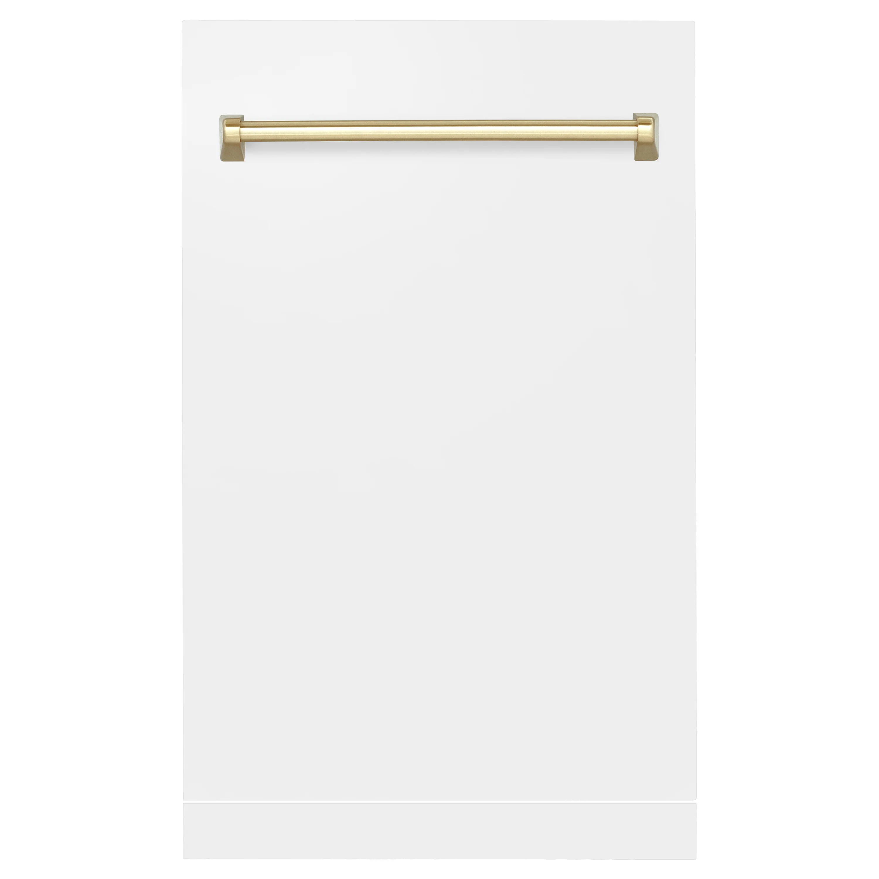ZLINE 18" Autograph Edition Tallac Dishwasher Panel in White Matte with Gold Handle (DPVZ-WM-18-G) - Image 3