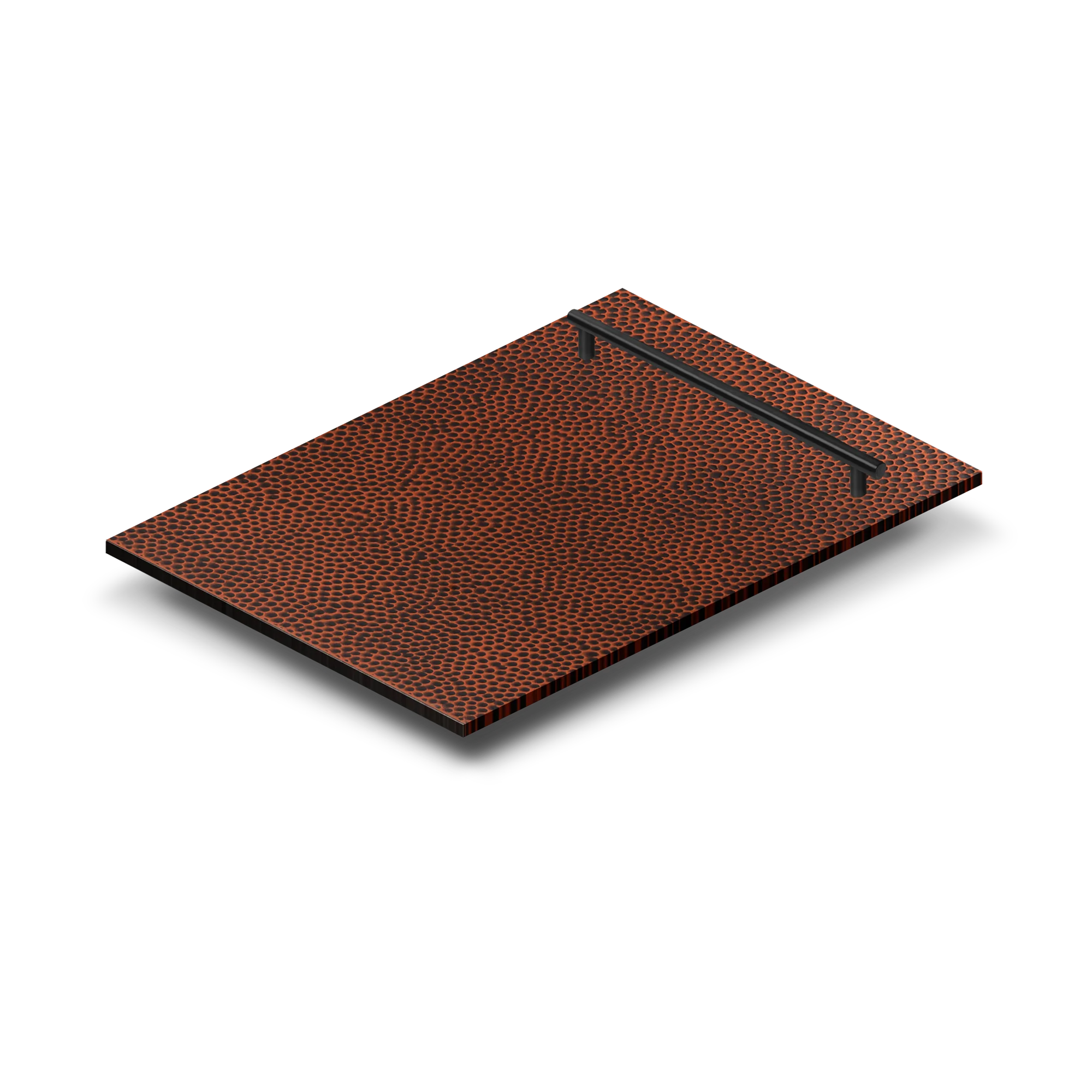 ZLINE 18" Dishwasher Panel in Hand-Hammered Copper with Modern Handle (DP-HH-18) - Image 2