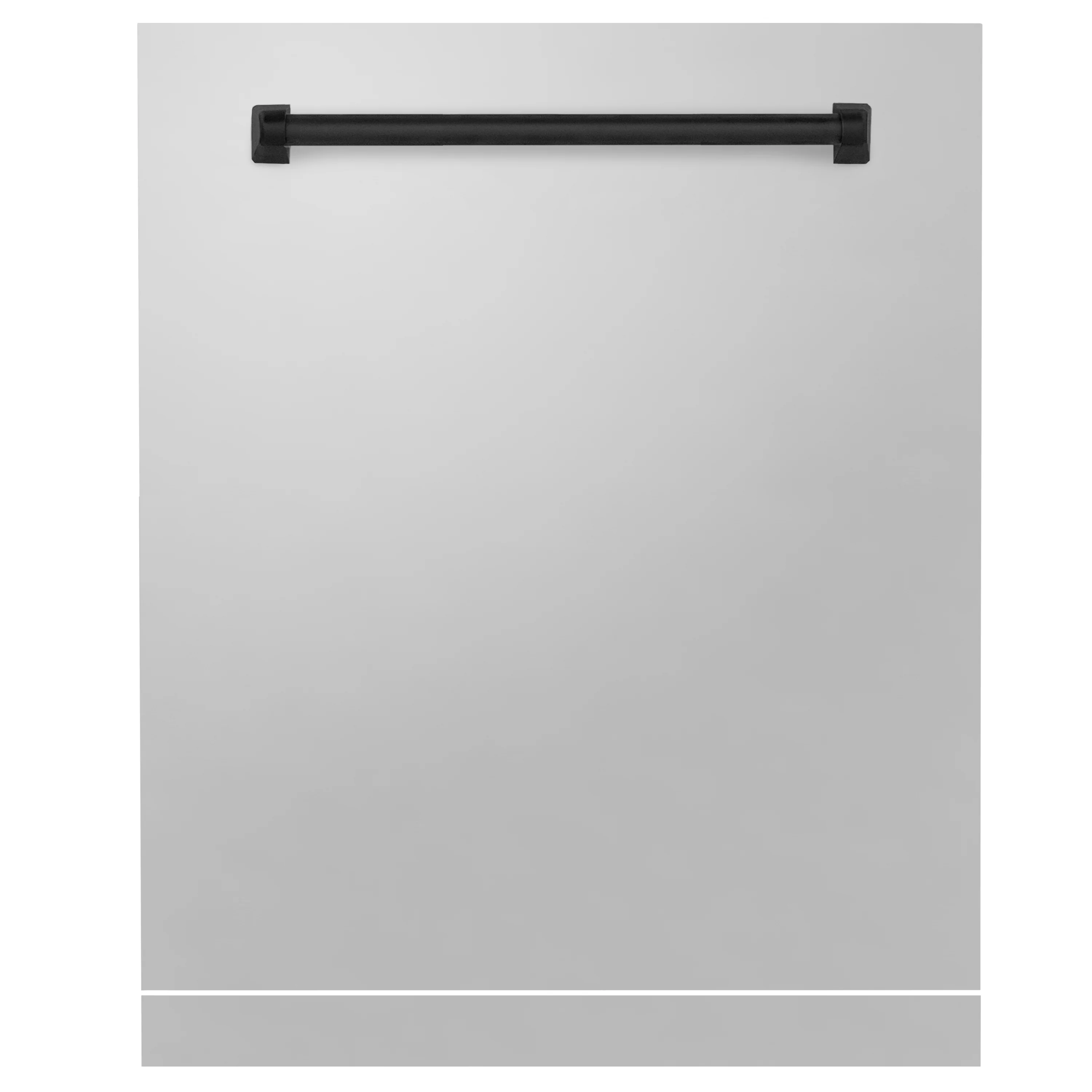 ZLINE 24" Autograph Edition Monument Dishwasher Panel in Stainless Steel with Matte Black Handle (DPMTZ-304-24-MB) - Image 2