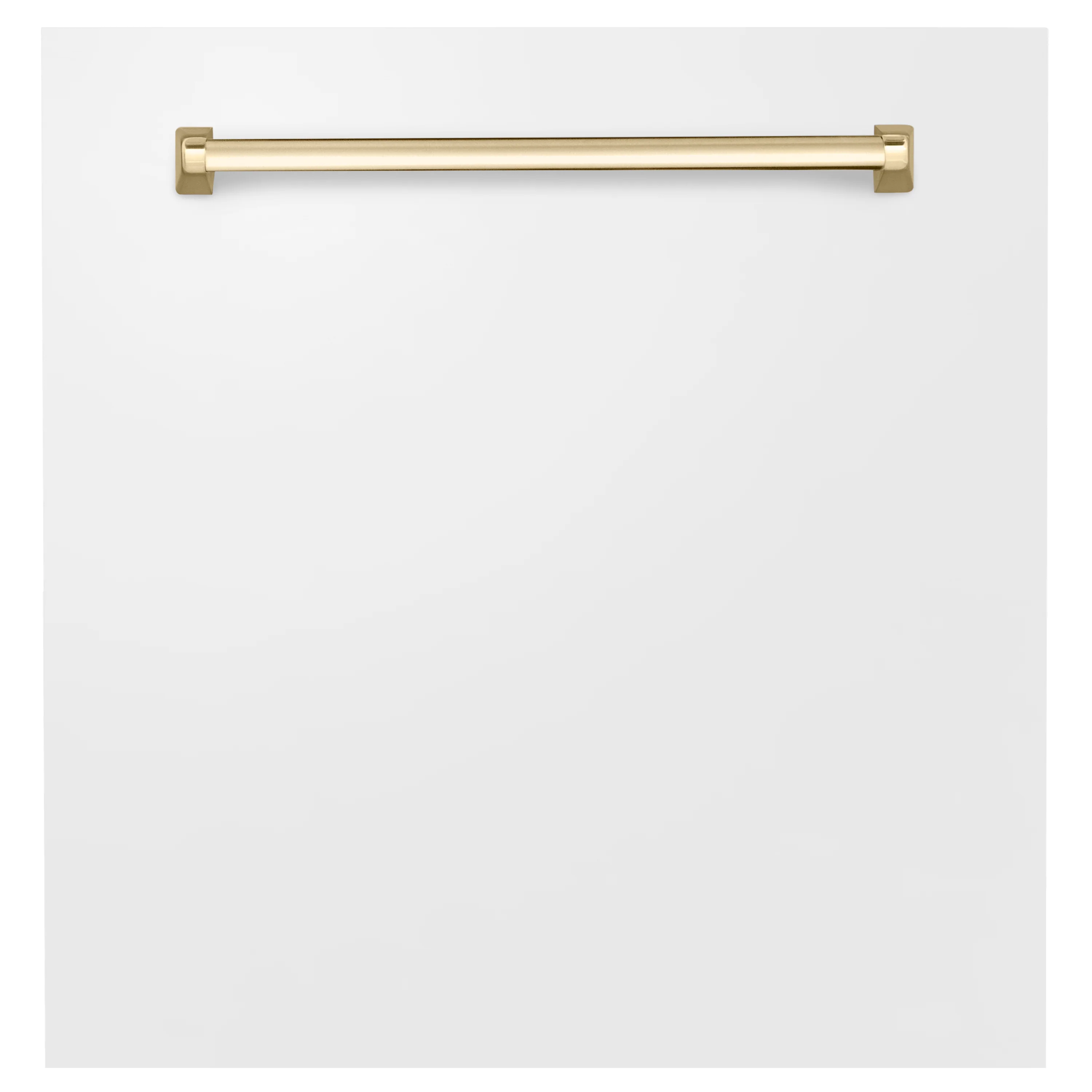 ZLINE 24" Autograph Edition Monument Dishwasher Panel in White Matte with Gold Handle (DPMTZ-WM-24-G)
