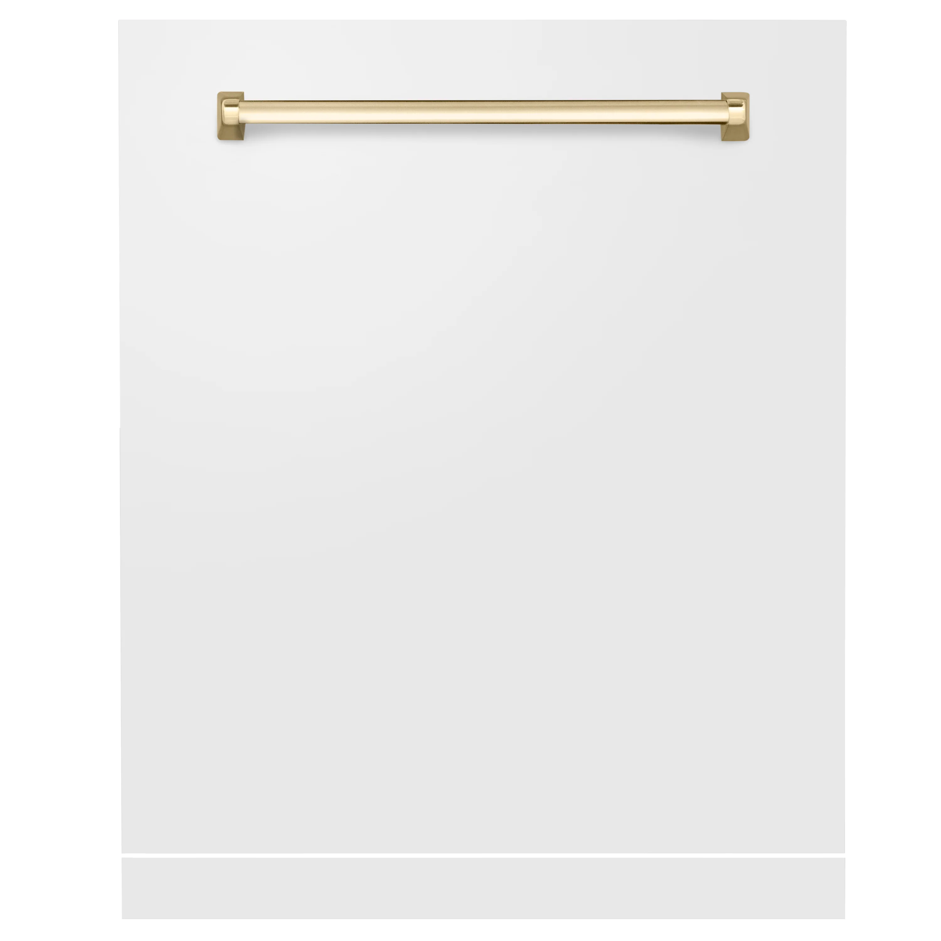 ZLINE 24" Autograph Edition Monument Dishwasher Panel in White Matte with Gold Handle (DPMTZ-WM-24-G) - Image 2