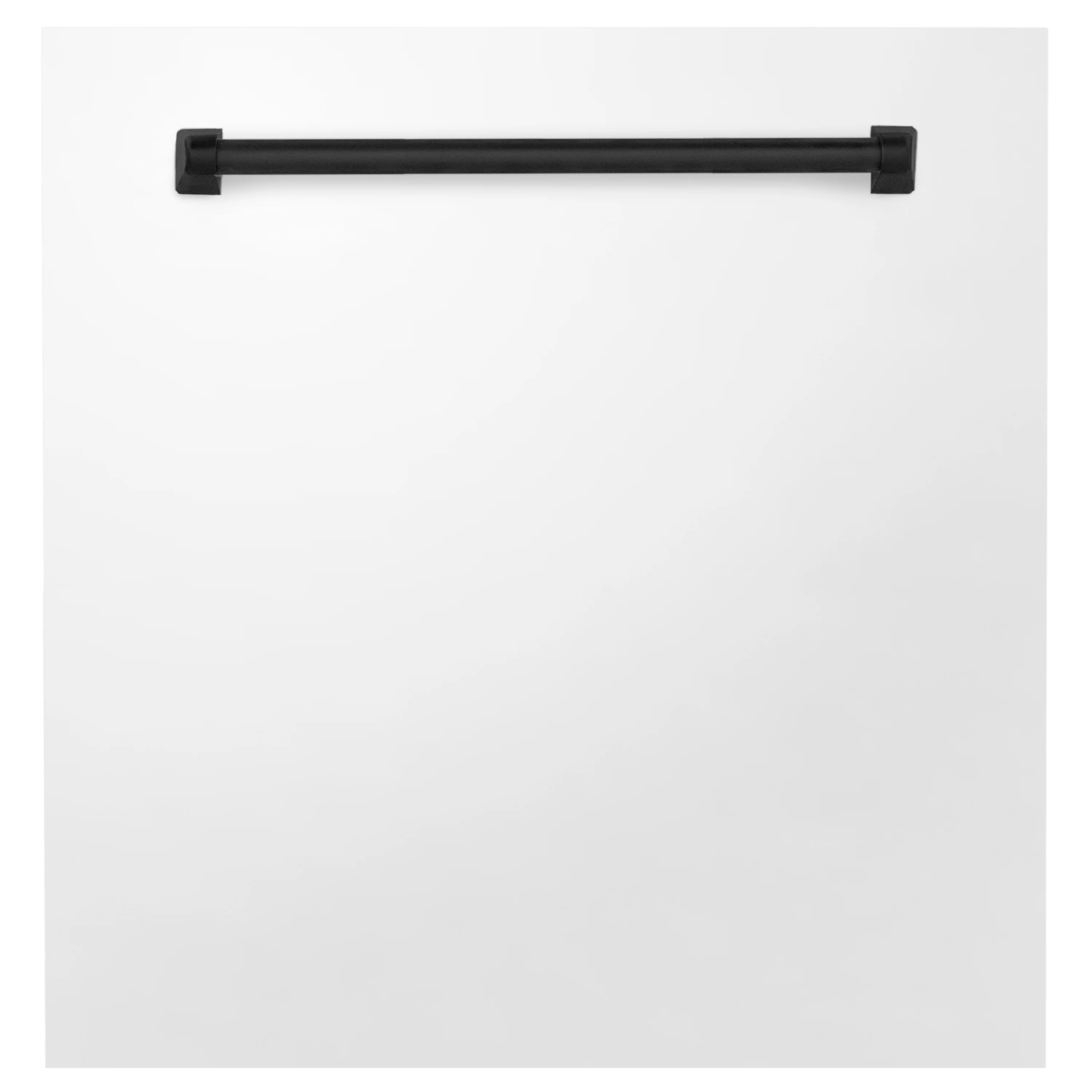 ZLINE 24" Autograph Edition Monument Dishwasher Panel in White Matte with Matte Black Handle (DPMTZ-WM-24-MB)