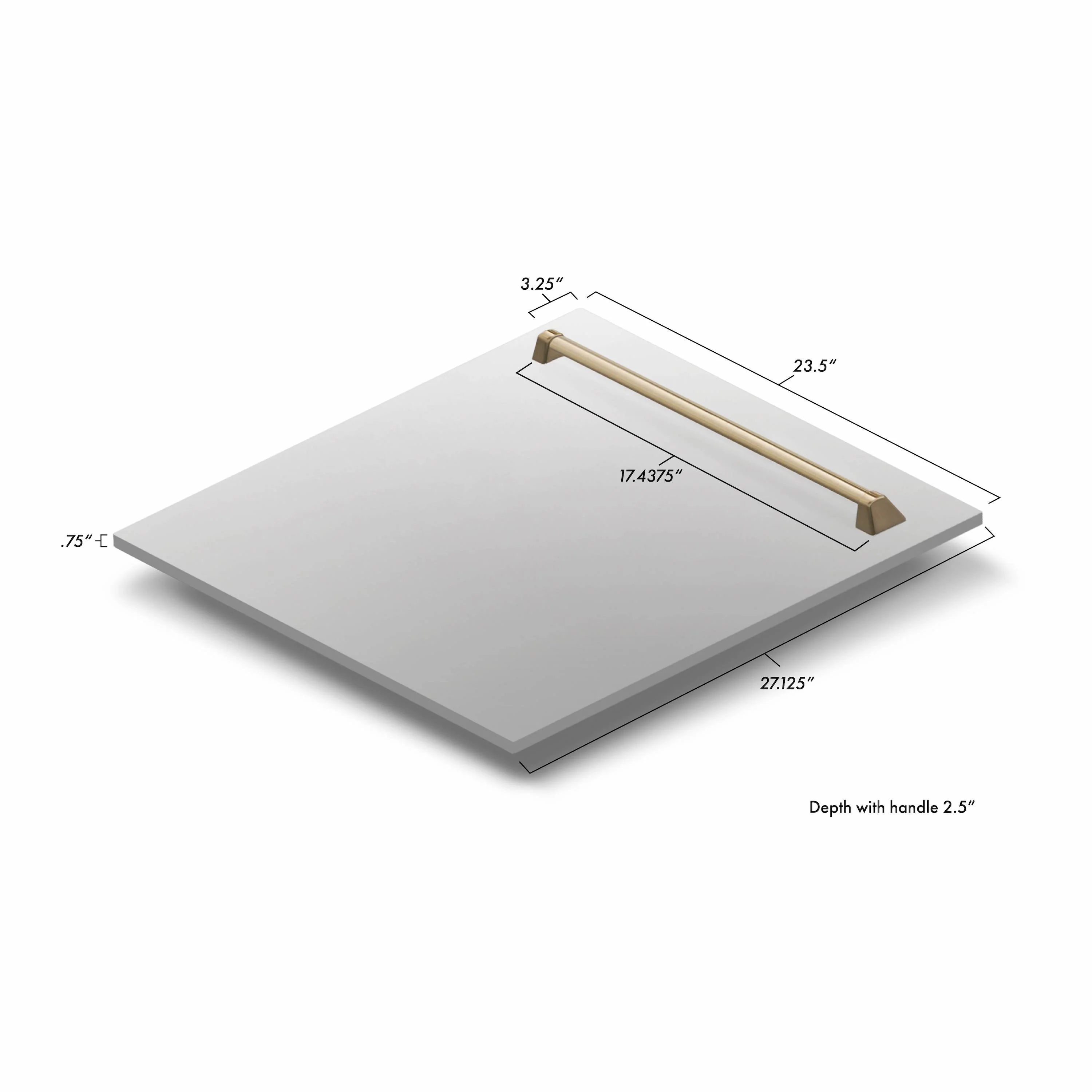 ZLINE 24" Autograph Edition Tallac Dishwasher Panel in Stainless Steel with Champagne Bronze Handle (DPVZ-304-24-CB) - Image 4