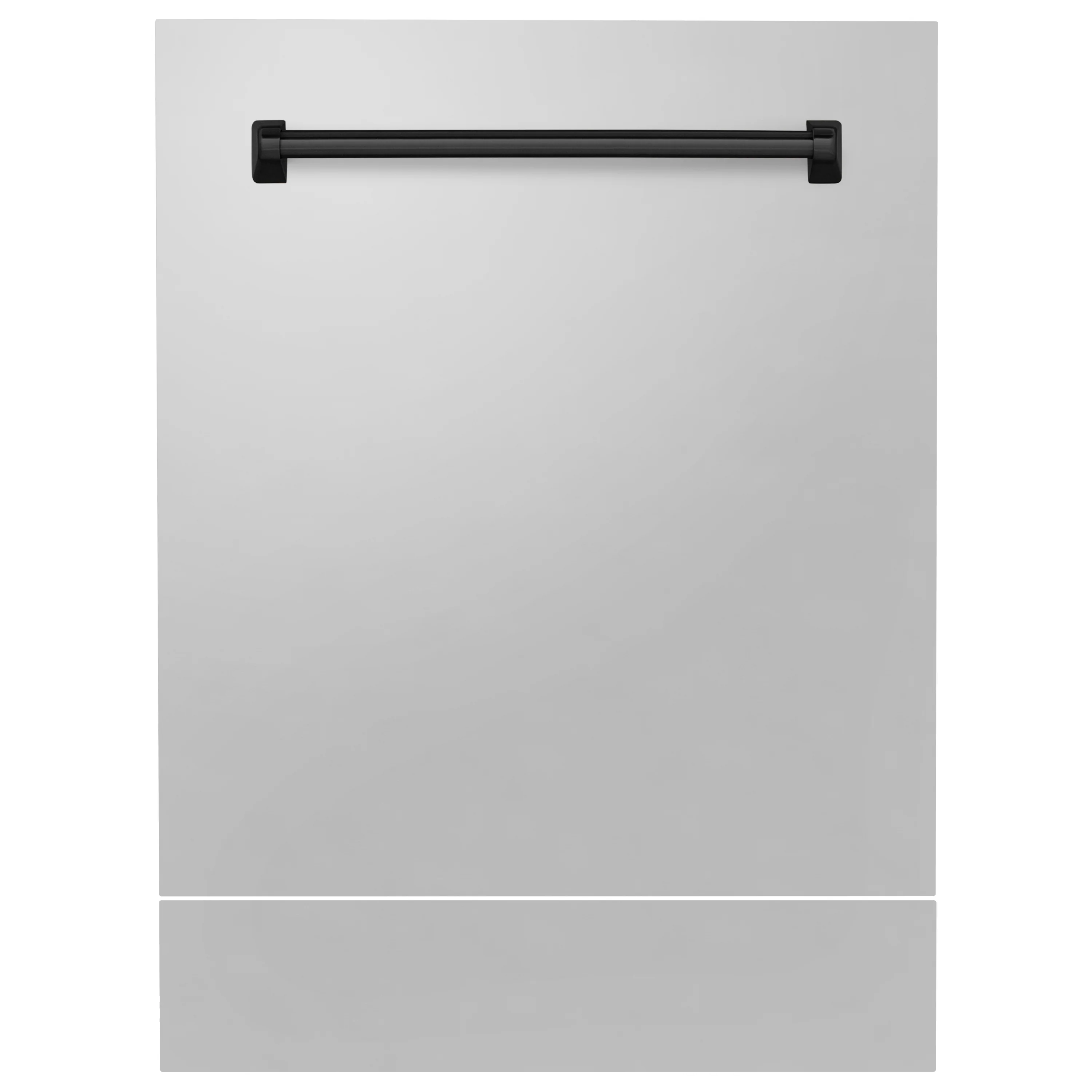 ZLINE 24" Autograph Edition Tallac Dishwasher Panel in Stainless Steel with Matte Black Handle (DPVZ-304-24-MB) - Image 3