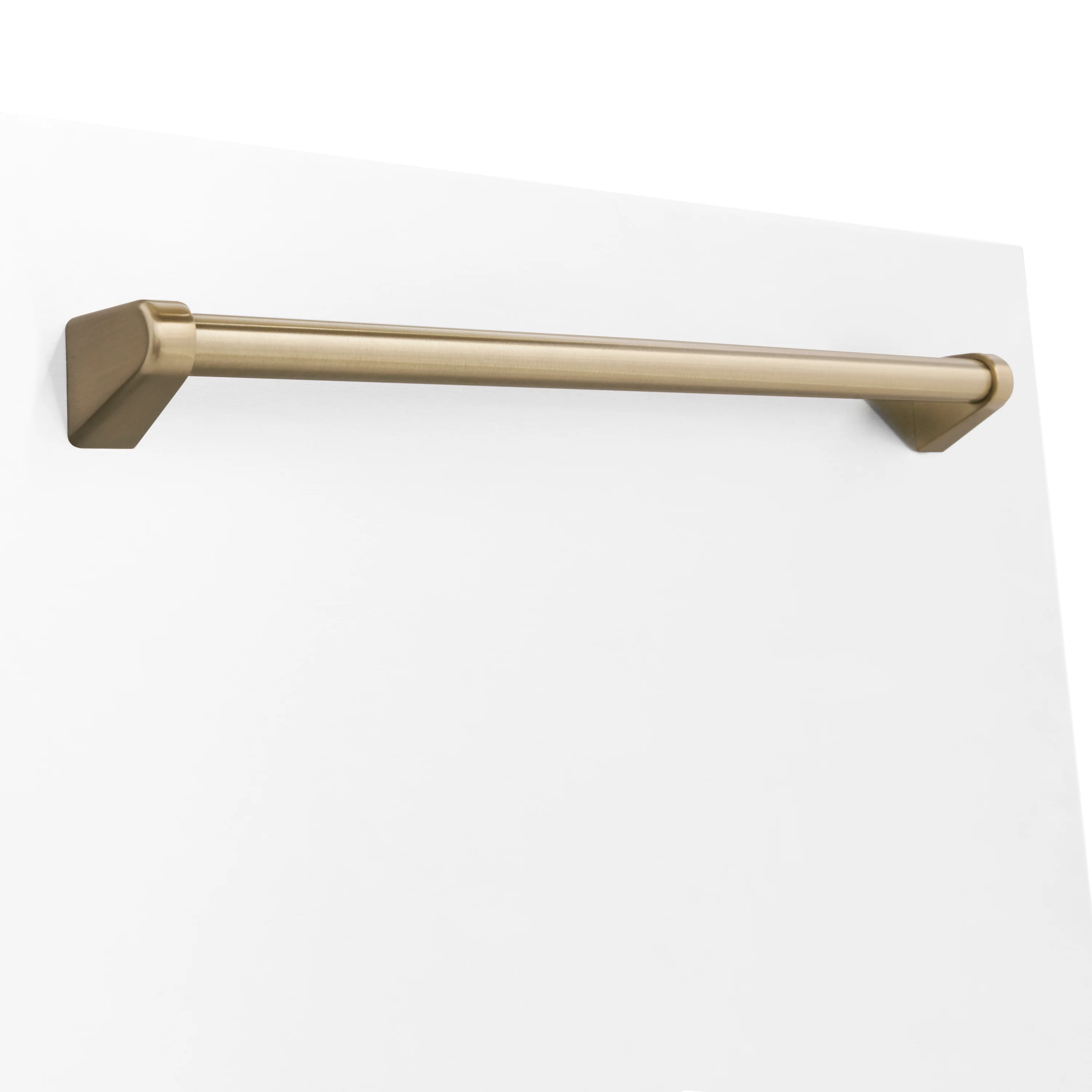 ZLINE 24" Autograph Edition Tallac Dishwasher Panel in White Matte with Champagne Bronze Handle (DPVZ-304-24-WM) - Image 4