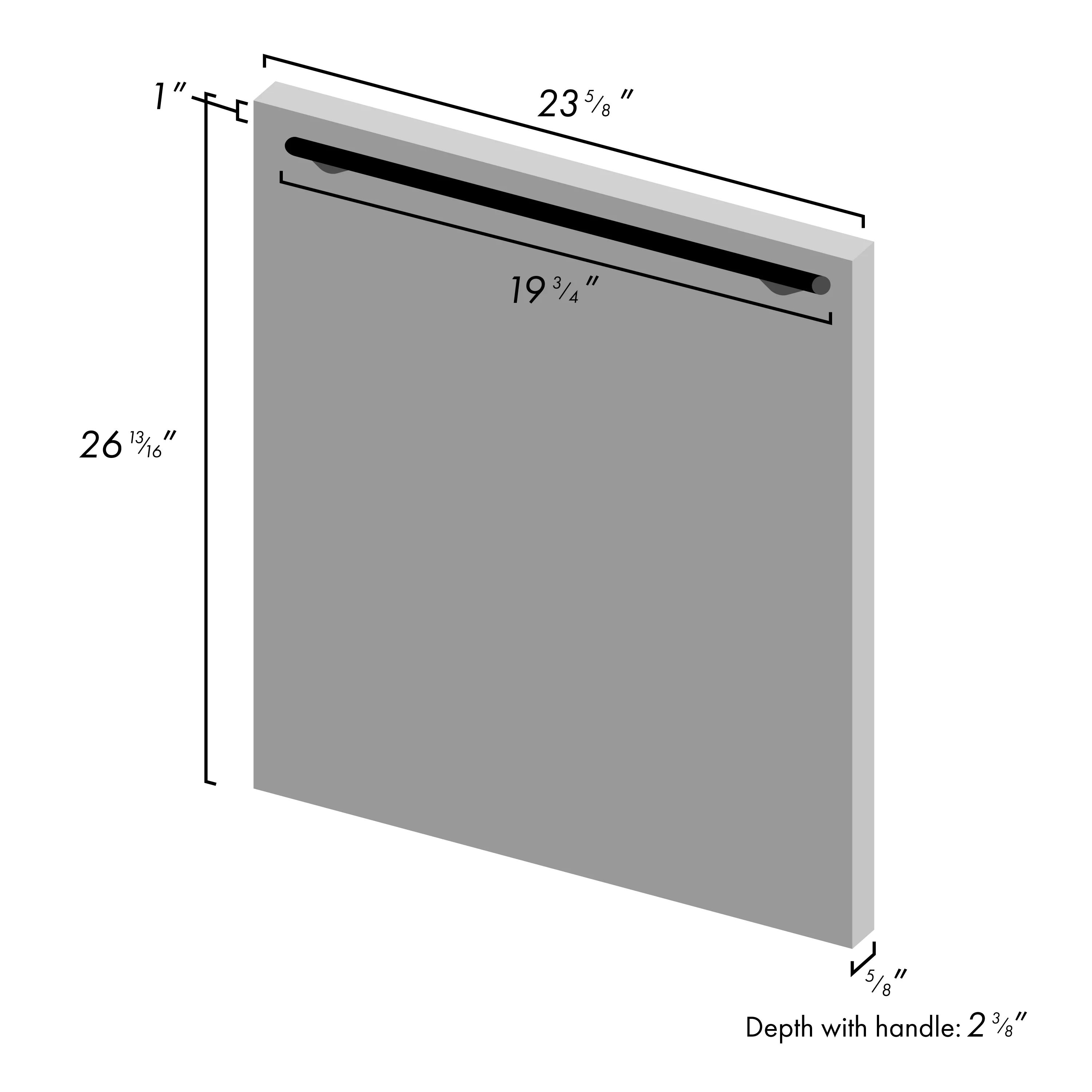 ZLINE 24" Dishwasher Panel in Copper with Modern Handle (DP-C-24) - Image 3