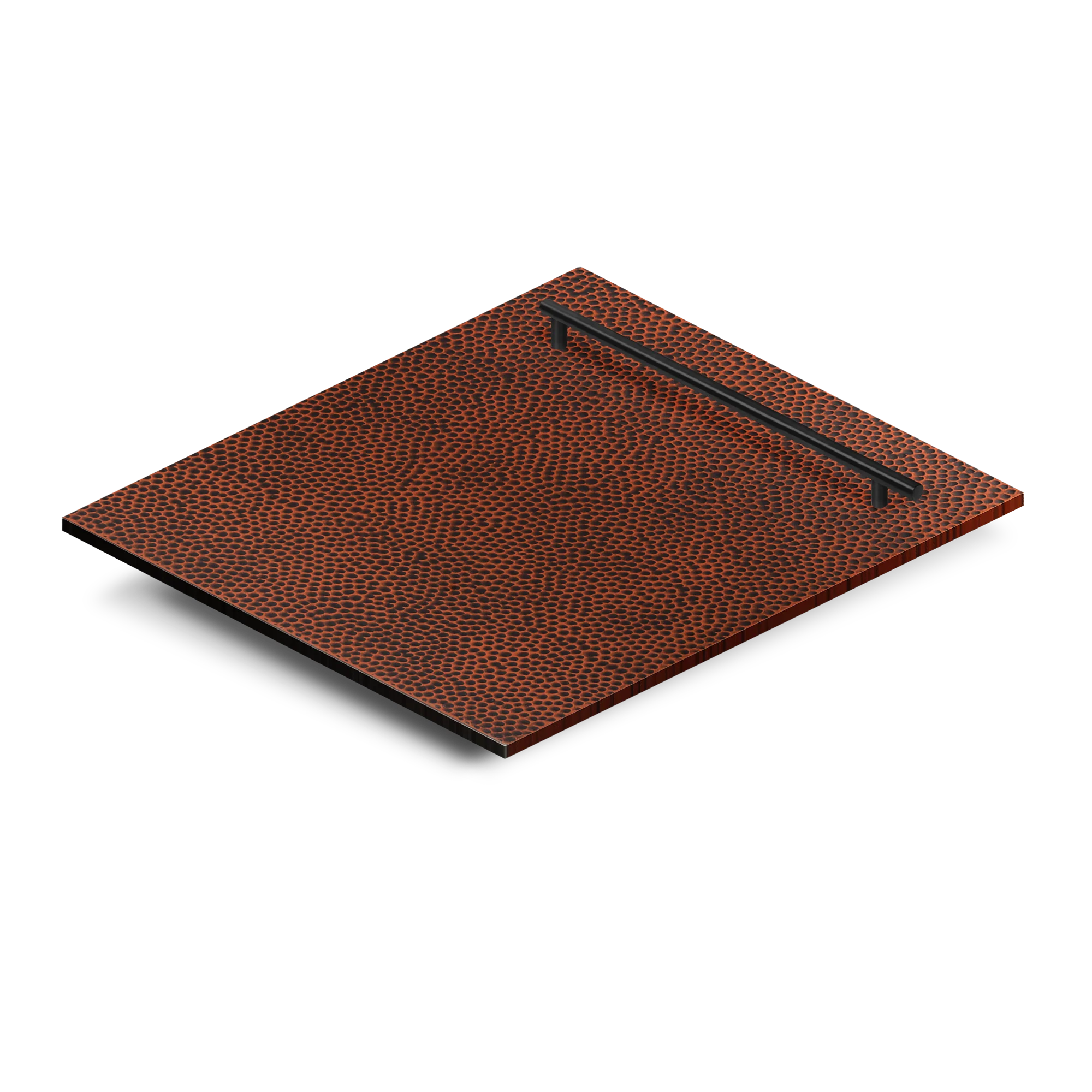 ZLINE 24" Dishwasher Panel in Hand-Hammered Copper with Modern Handle (DP-HH-24) - Image 2