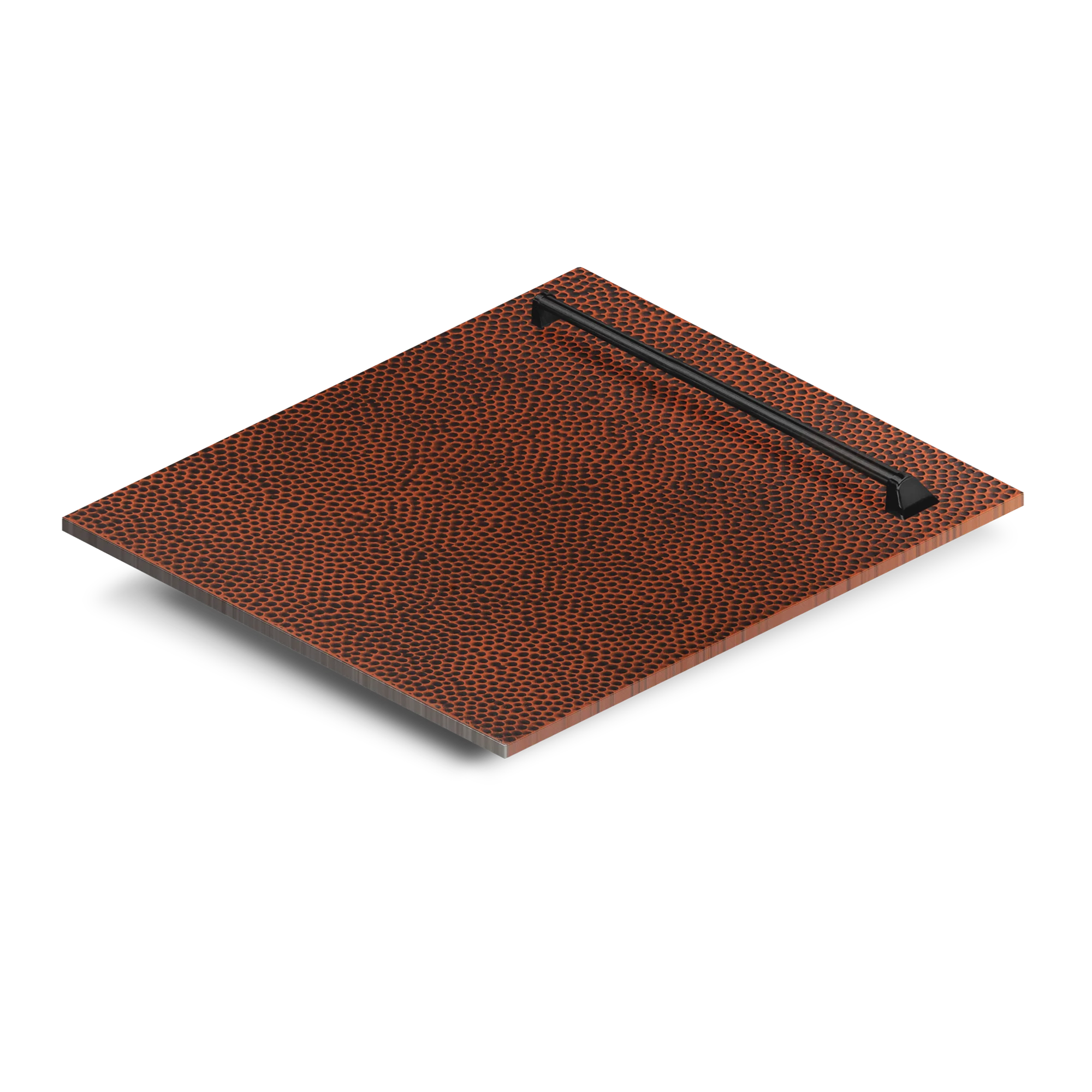 ZLINE 24" Dishwasher Panel in Hand-Hammered Copper with Traditional Handle (DP-HH-H-24) - Image 2