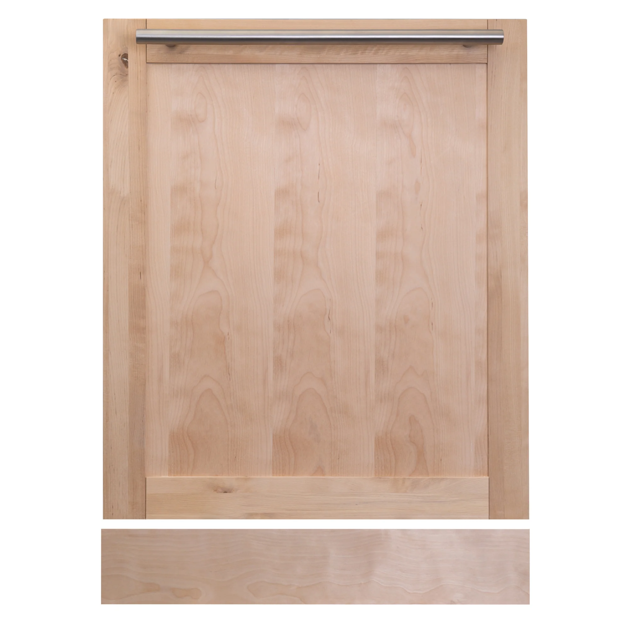 ZLINE 24" Dishwasher Panel in Unfinished Wood with Modern Handle (DP-UF-24) - Image 2