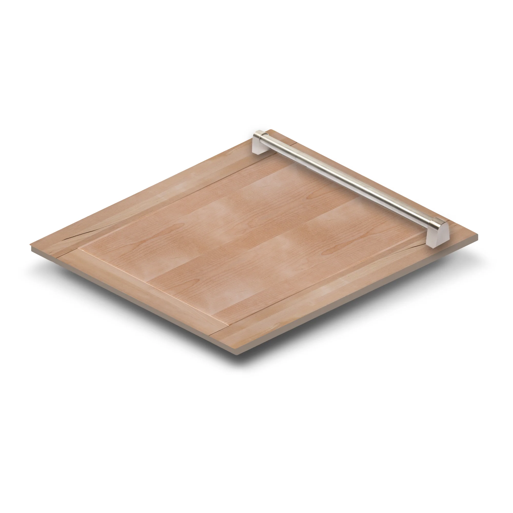 ZLINE 24" Dishwasher Panel in Unfinished Wood with Traditional Handle (DP-UF-H-24) - Image 2