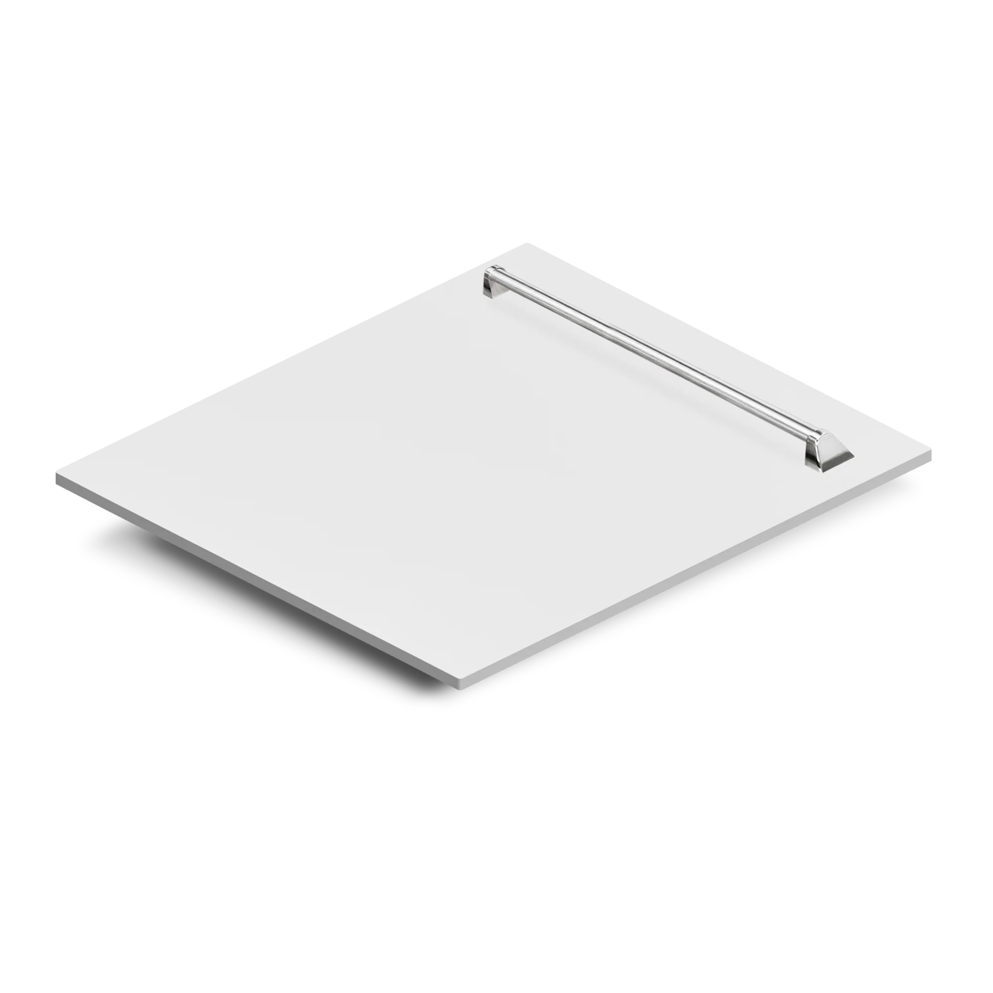 ZLINE 24" Dishwasher Panel in White Matte with Traditional Handle (DP-WM-24) - Image 2
