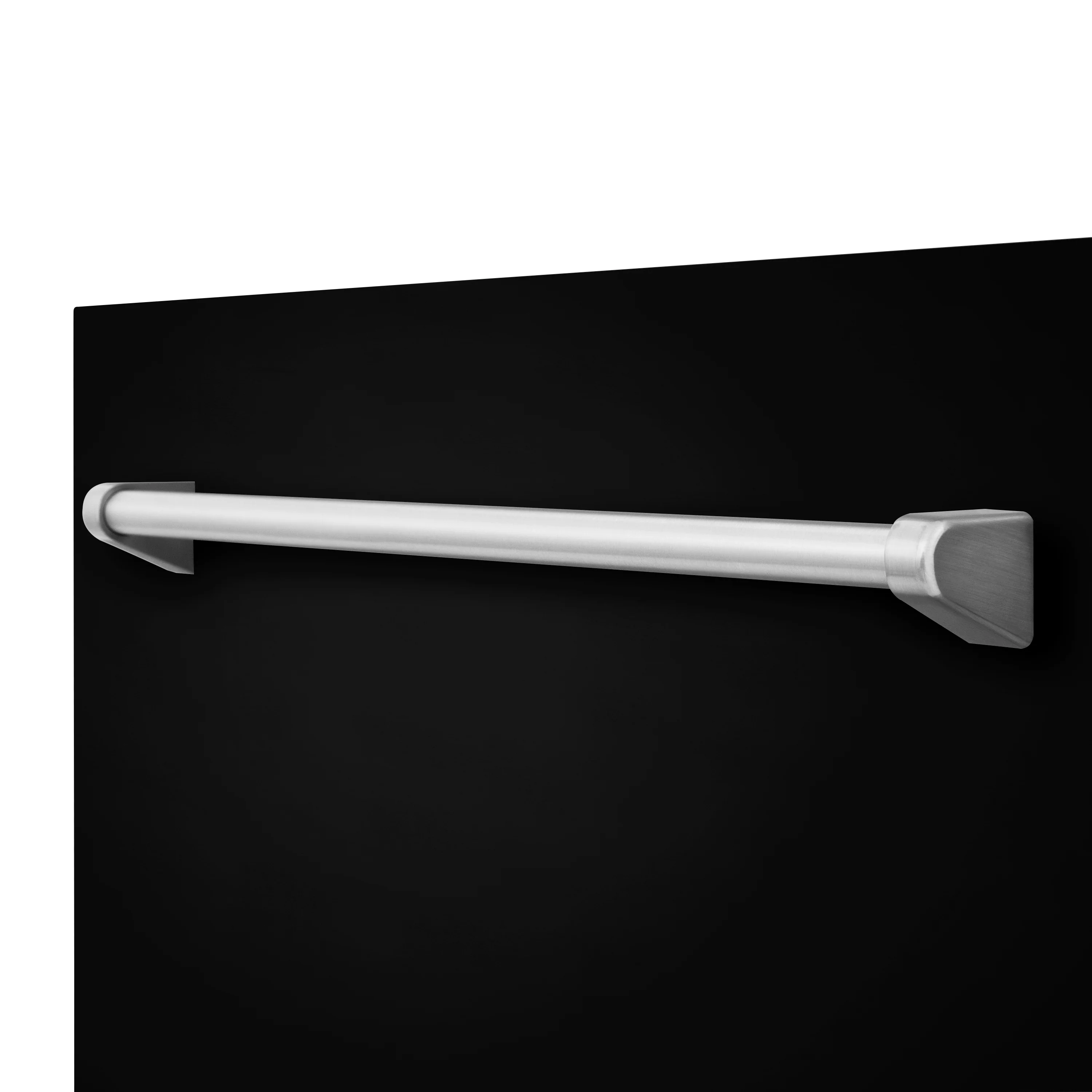 ZLINE 24" Monument Dishwasher Panel in Black Matte with Traditional Handle (DPMT-BLM-24) - Image 2