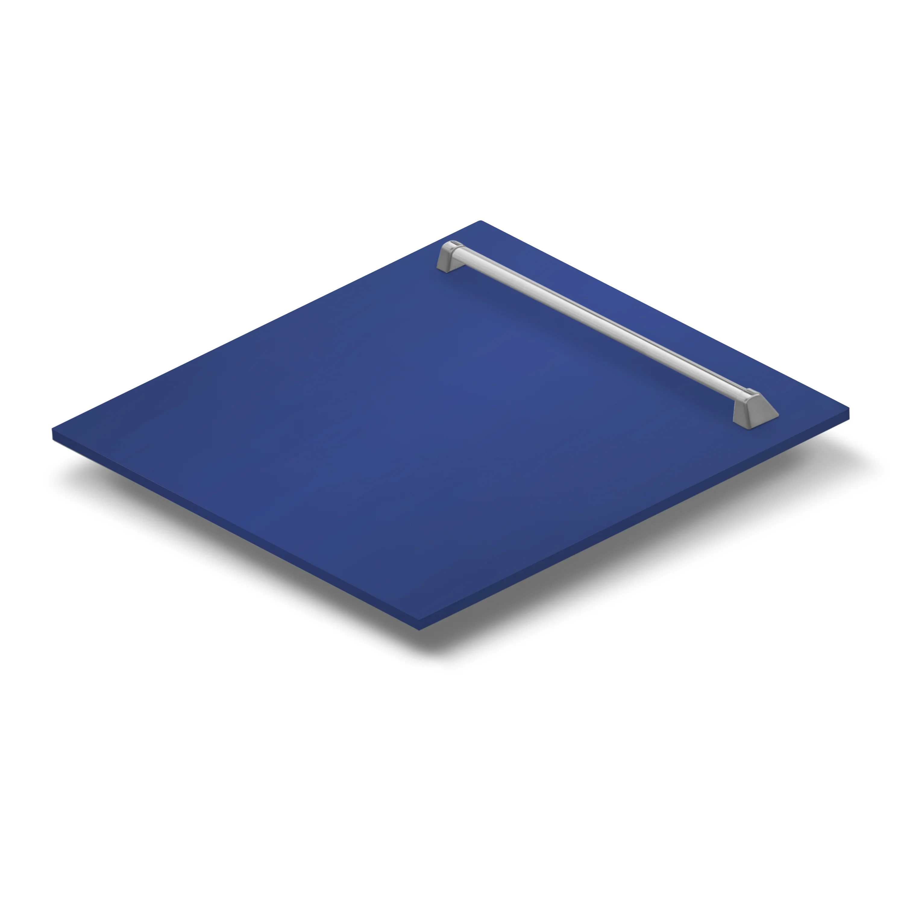 ZLINE 24" Monument Dishwasher Panel in Blue Matte with Traditional Handle (DPMT-BM-24) - Image 2