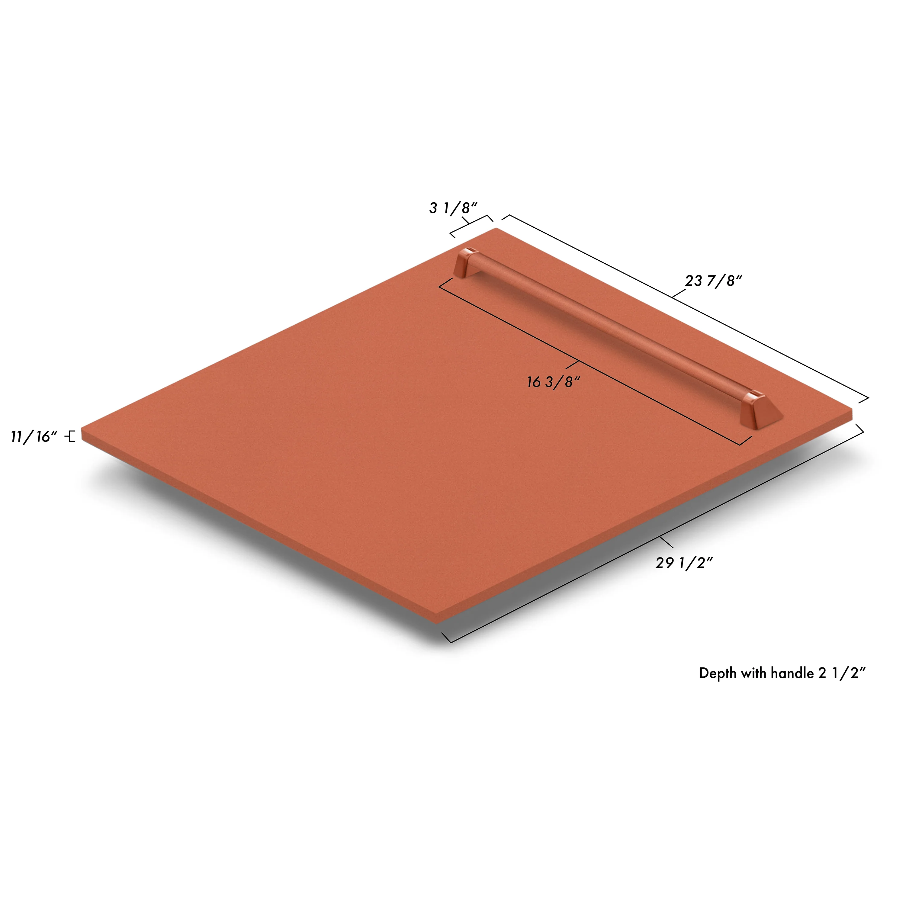 ZLINE 24" Monument Dishwasher Panel in Copper with Traditional Handle (DPMT-C-24) - Image 5