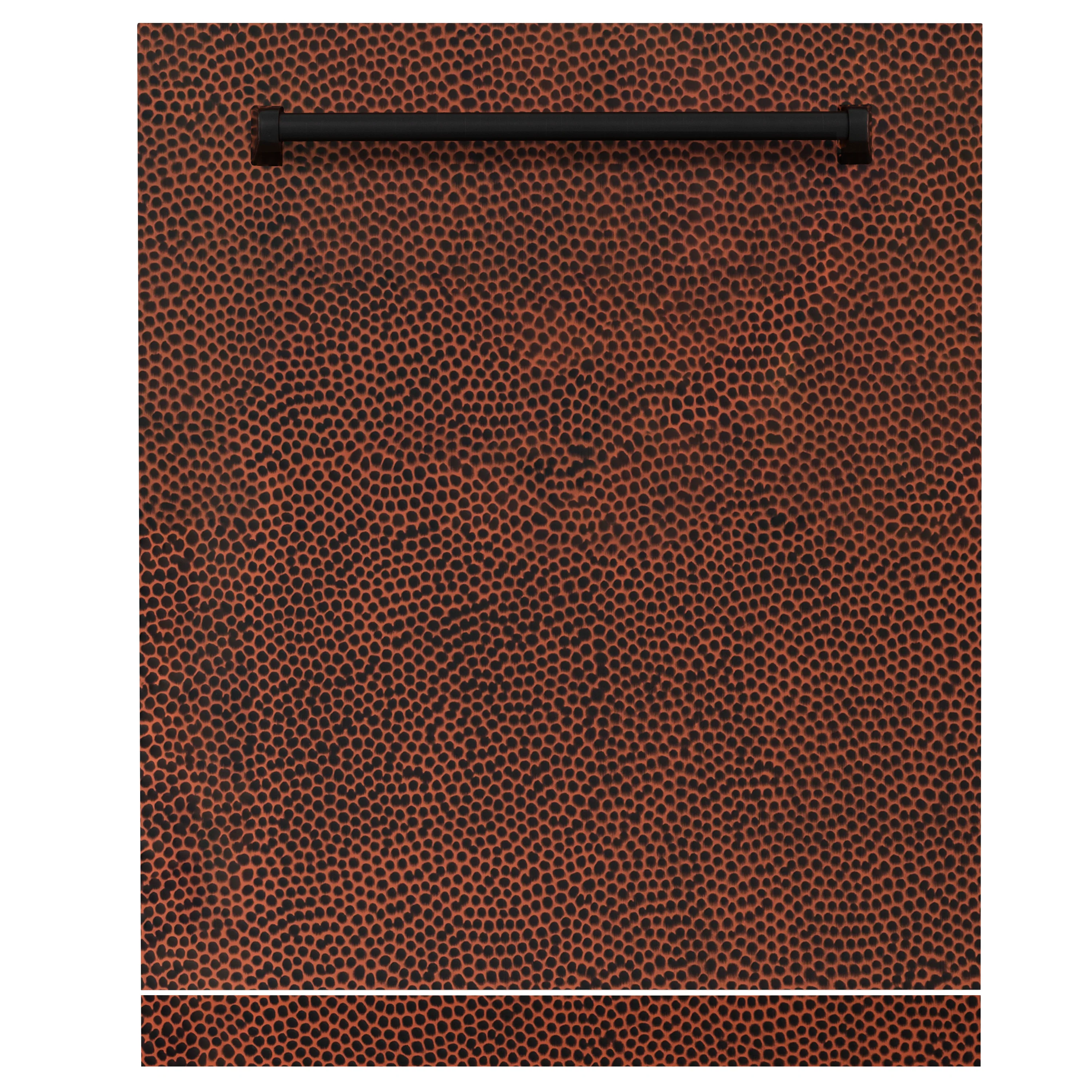ZLINE 24" Monument Dishwasher Panel in Hand Hammered Copper with Traditional Handle (DPMT-HH-24) - Image 3