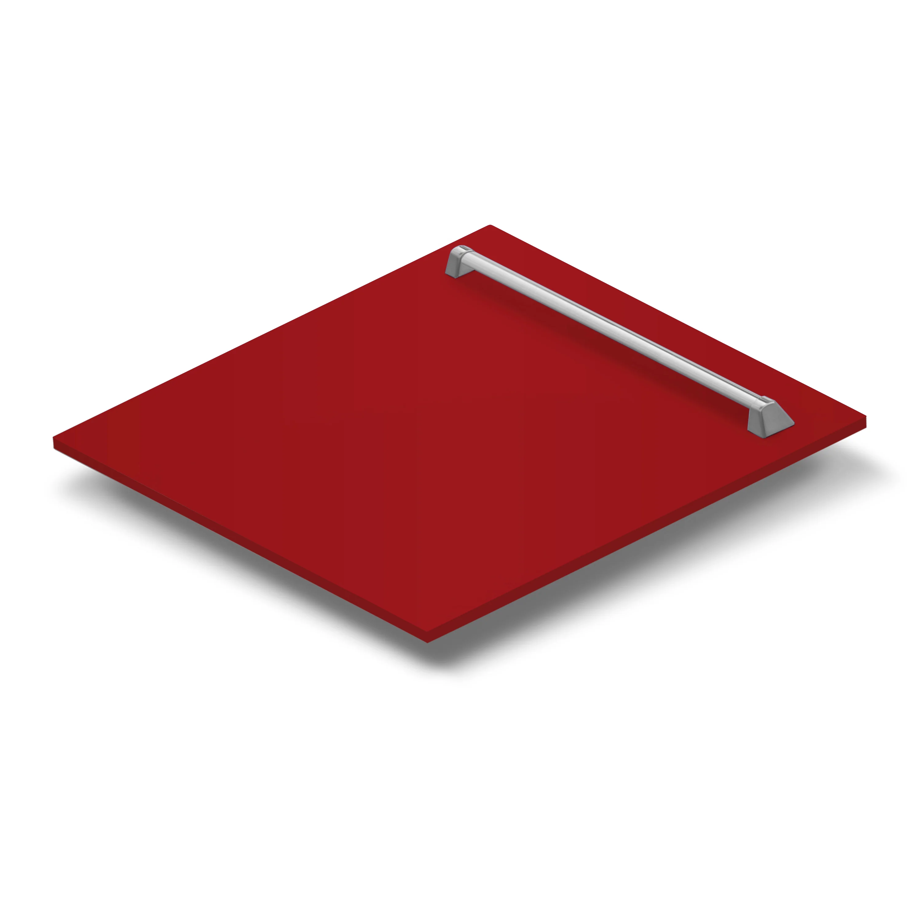 ZLINE 24" Monument Dishwasher Panel in Red Gloss with Traditional Handle (DPMT-RG-24) - Image 2