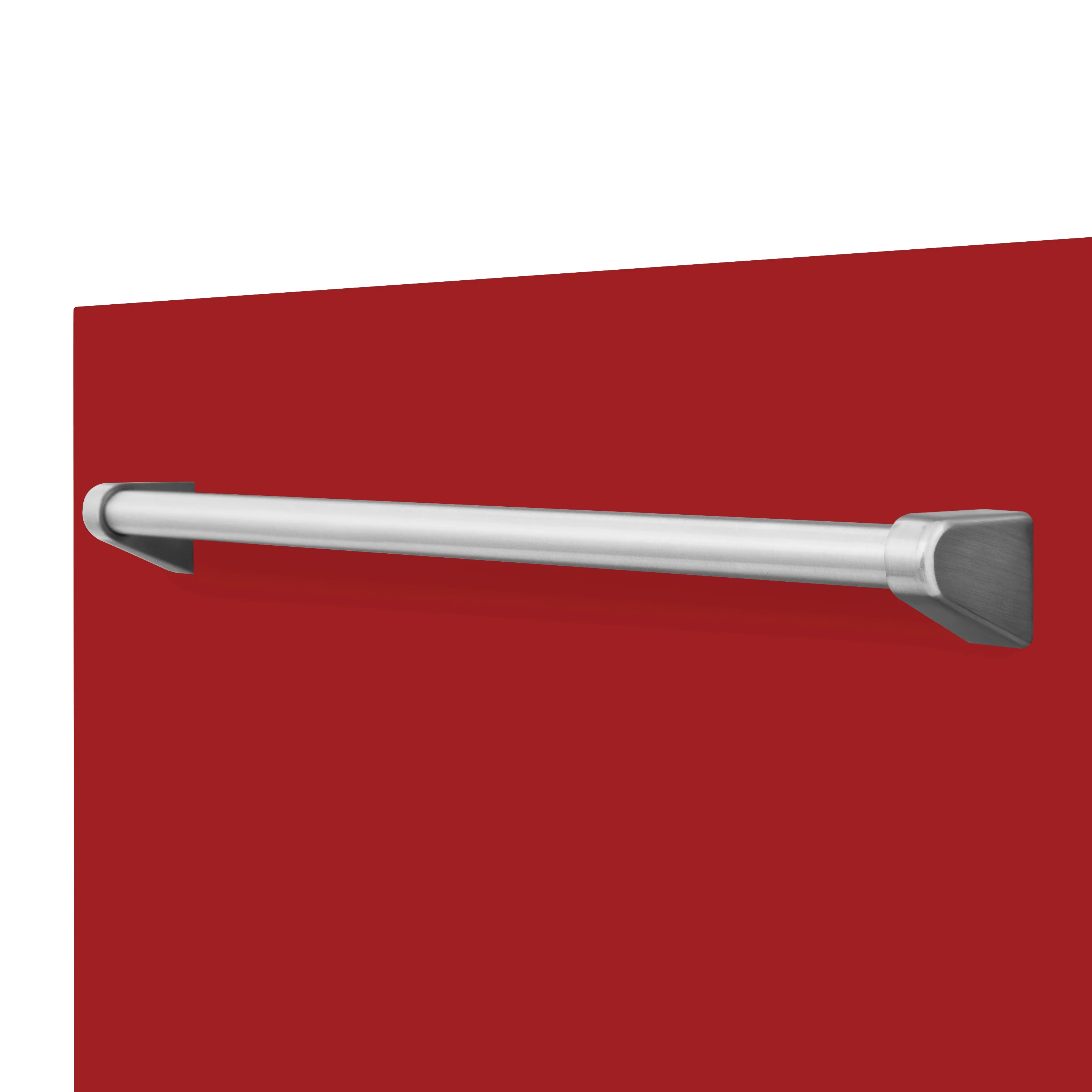 ZLINE 24" Monument Dishwasher Panel in Red Gloss with Traditional Handle (DPMT-RG-24) - Image 3