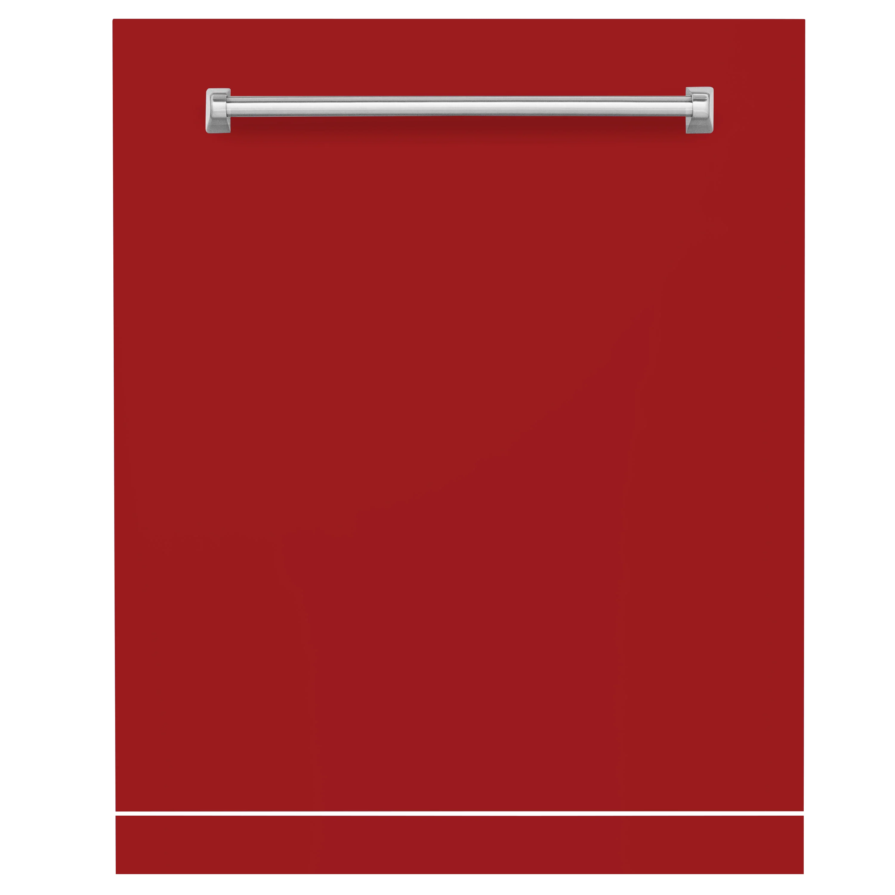 ZLINE 24" Monument Dishwasher Panel in Red Gloss with Traditional Handle (DPMT-RG-24) - Image 4