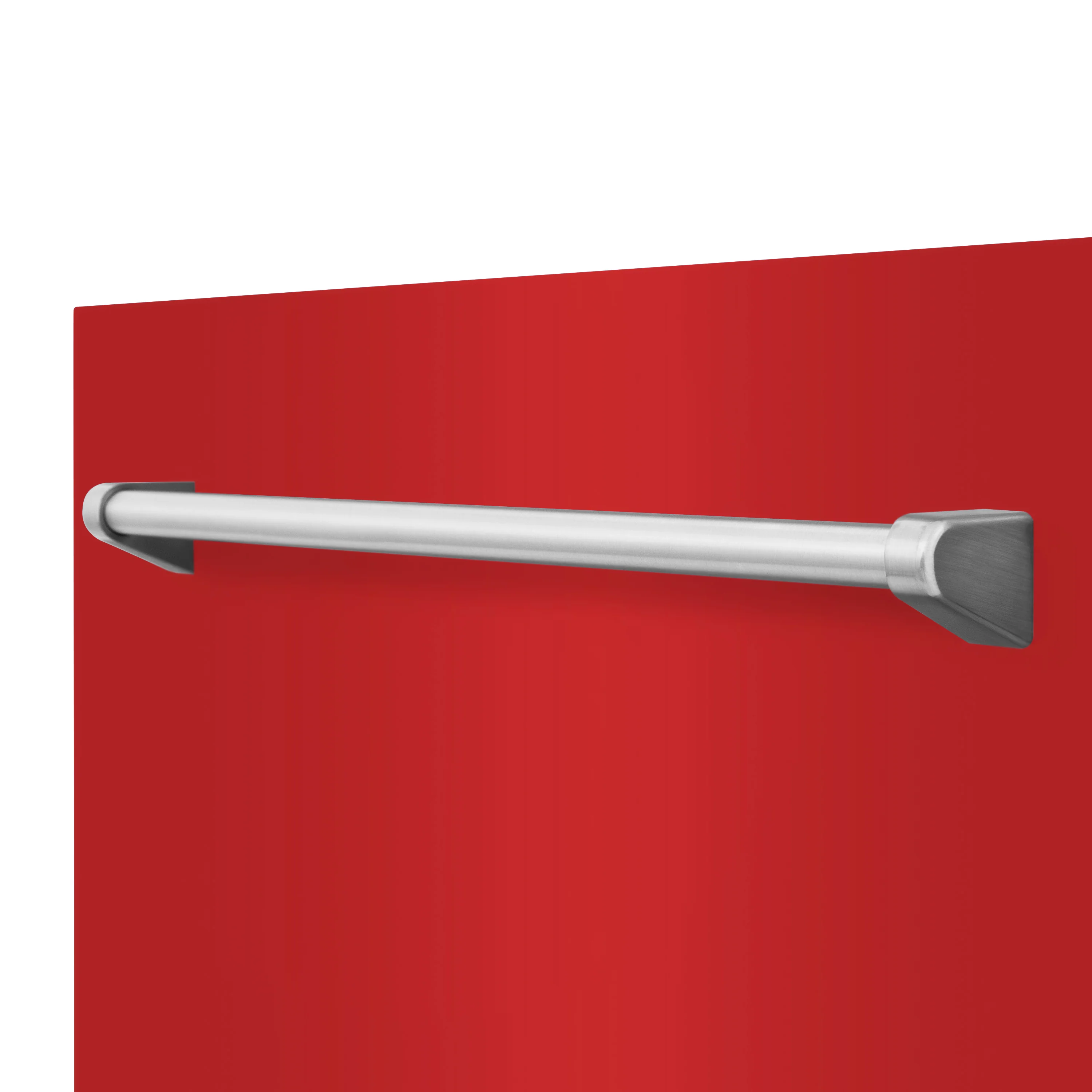 ZLINE 24" Monument Dishwasher Panel in Red Matte with Traditional Handle (DPMT-RM-24) - Image 3