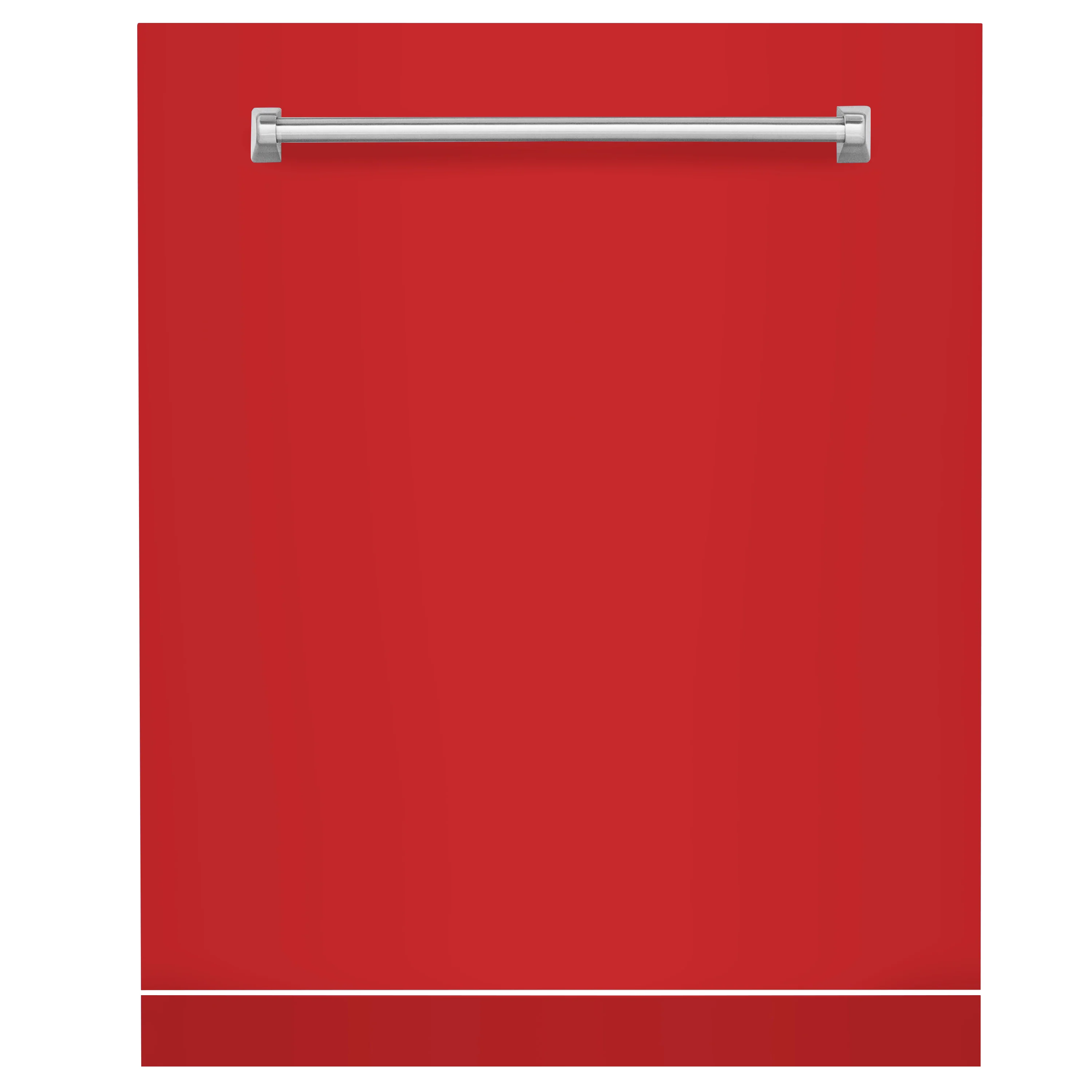ZLINE 24" Monument Dishwasher Panel in Red Matte with Traditional Handle (DPMT-RM-24) - Image 4