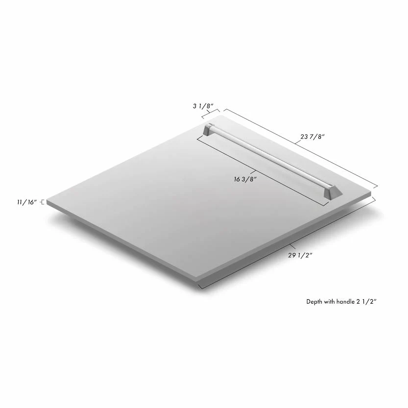 ZLINE 24" Monument Dishwasher Panel in Stainless Steel with Traditional Handle (DPMT-304-24) - Image 4