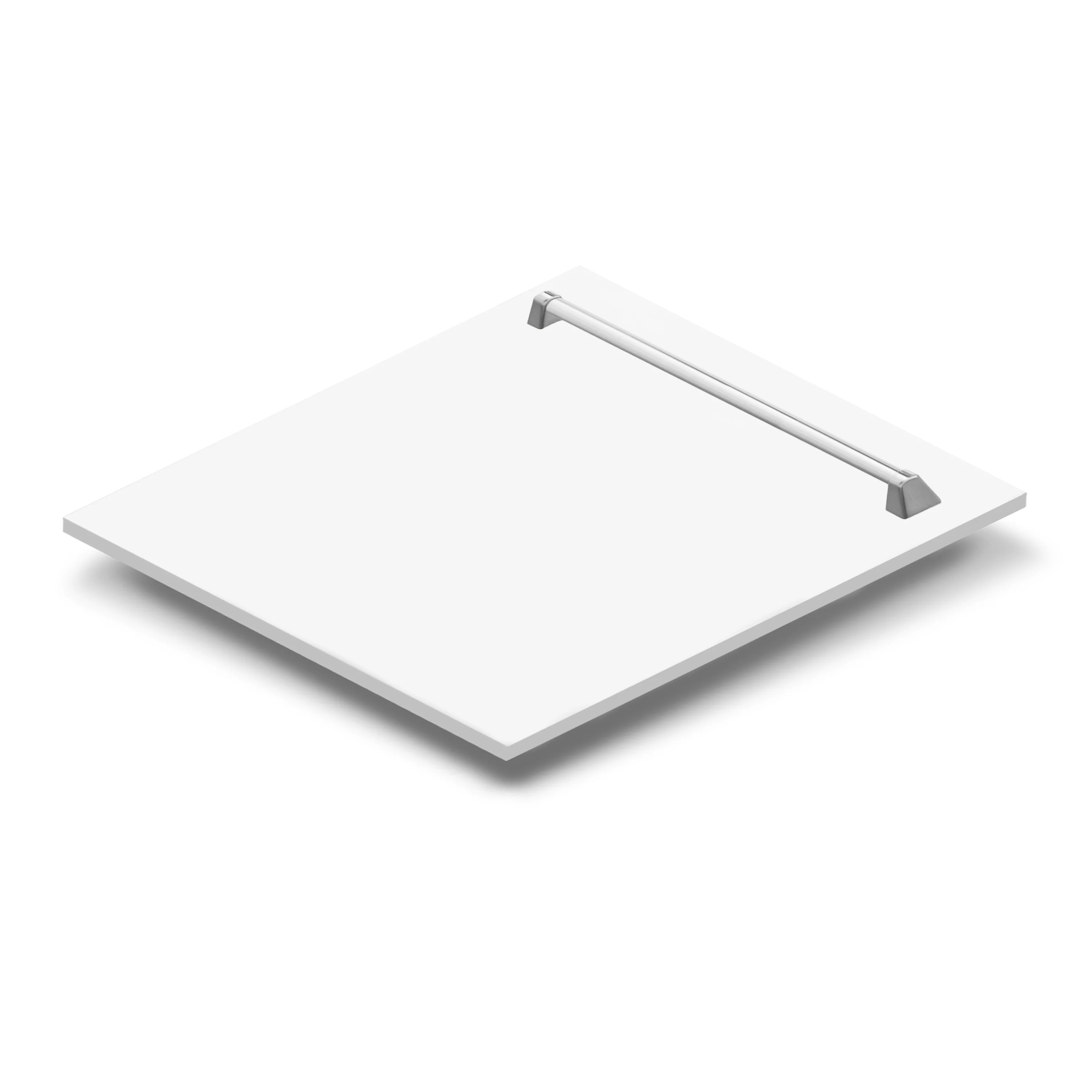 ZLINE 24" Monument Dishwasher Panel in White Matte with Traditional Handle (DPMT-WM-24) - Image 2