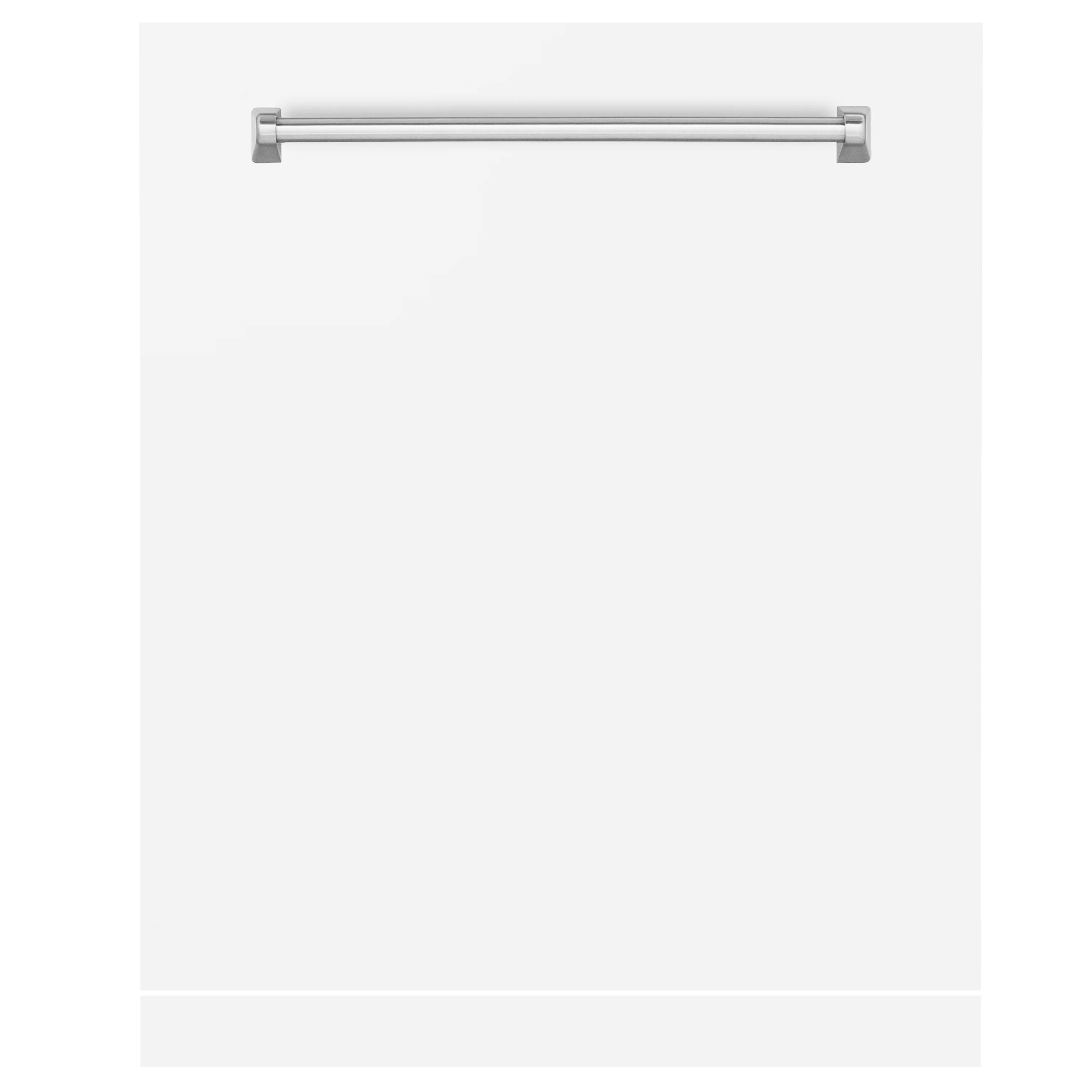 ZLINE 24" Monument Dishwasher Panel in White Matte with Traditional Handle (DPMT-WM-24) - Image 3