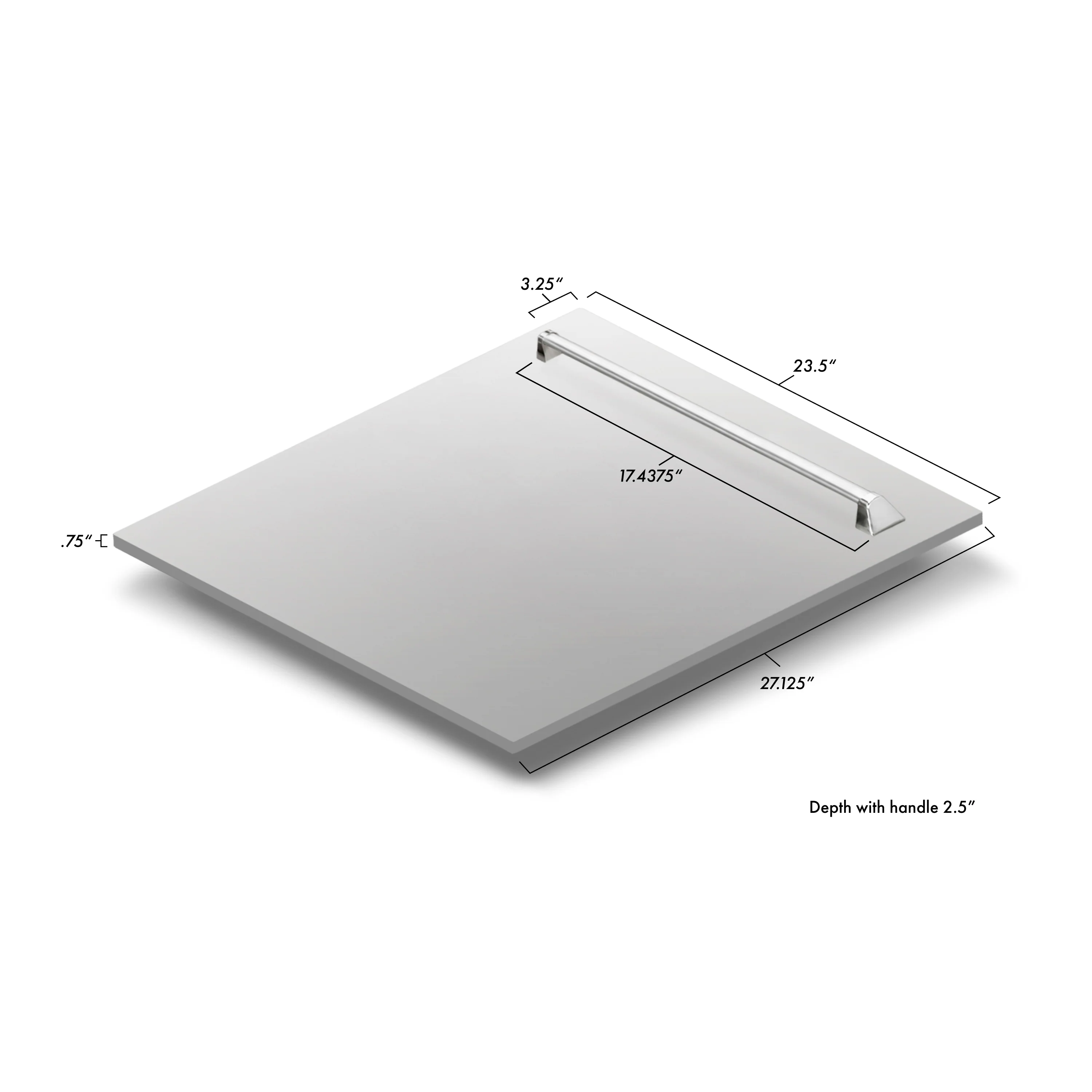 ZLINE 24" Tallac Tall Tub Dishwasher Panel in Stainless Steel with Traditional Handle - Image 5