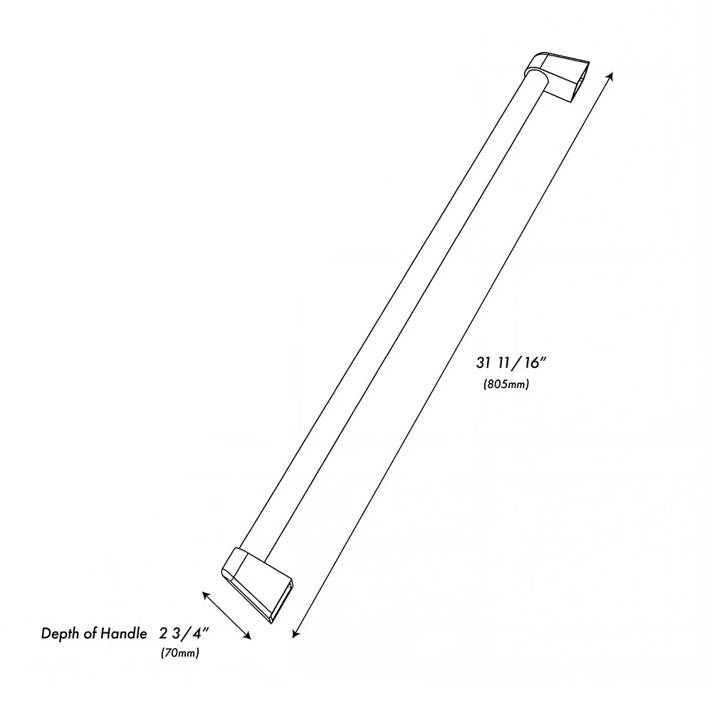 ZLINE 36 in. Built-In Refrigerator Helix Handles (Set of 3) in Stainless Steel (RBIVHZ-K-SS-36) - Image 6