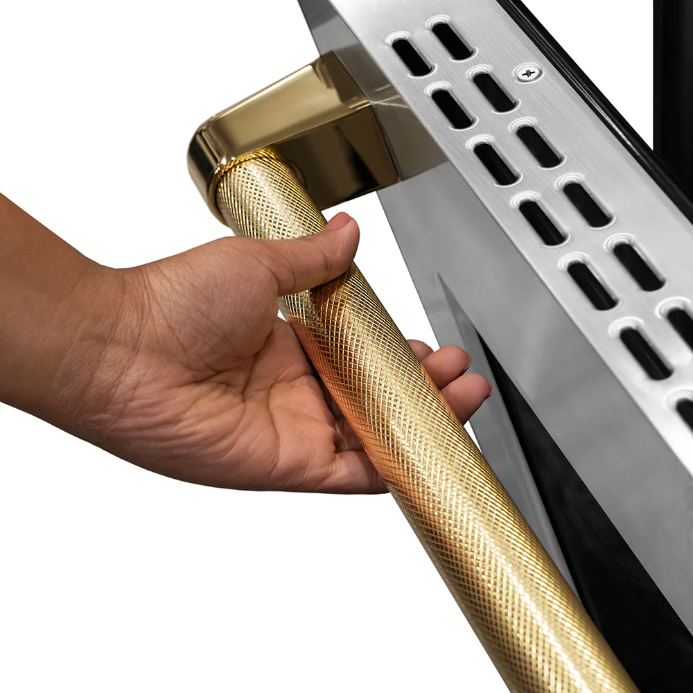ZLINE Autograph Edition 36 in. Helix Handle (Set of 1) for Paramount and Select Ranges in Polished Gold (SGZ-054-K-G) - Image 2