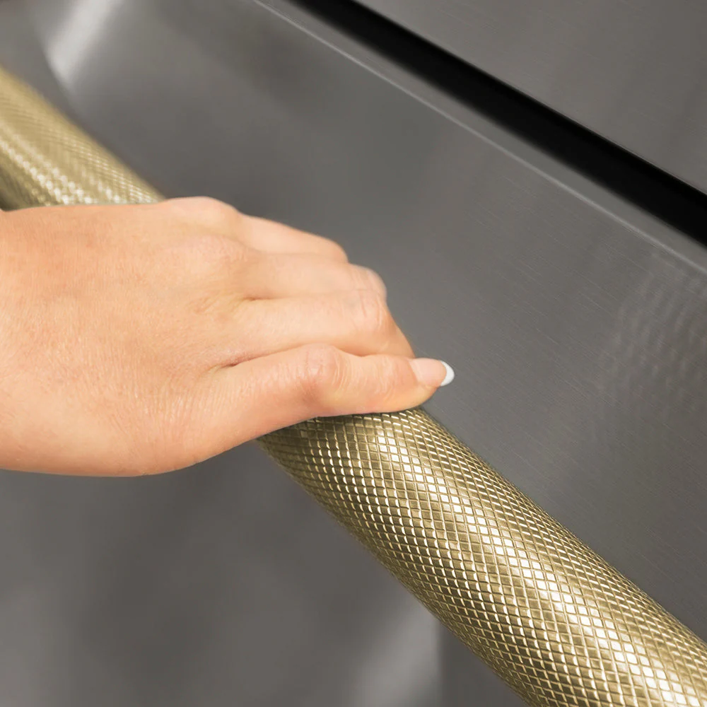 ZLINE Autograph Edition Touchstone Refrigerator Drawer Helix Handles (Set of 2) in Champagne Bronze (RDHOZ-24-K-CB) - Image 2