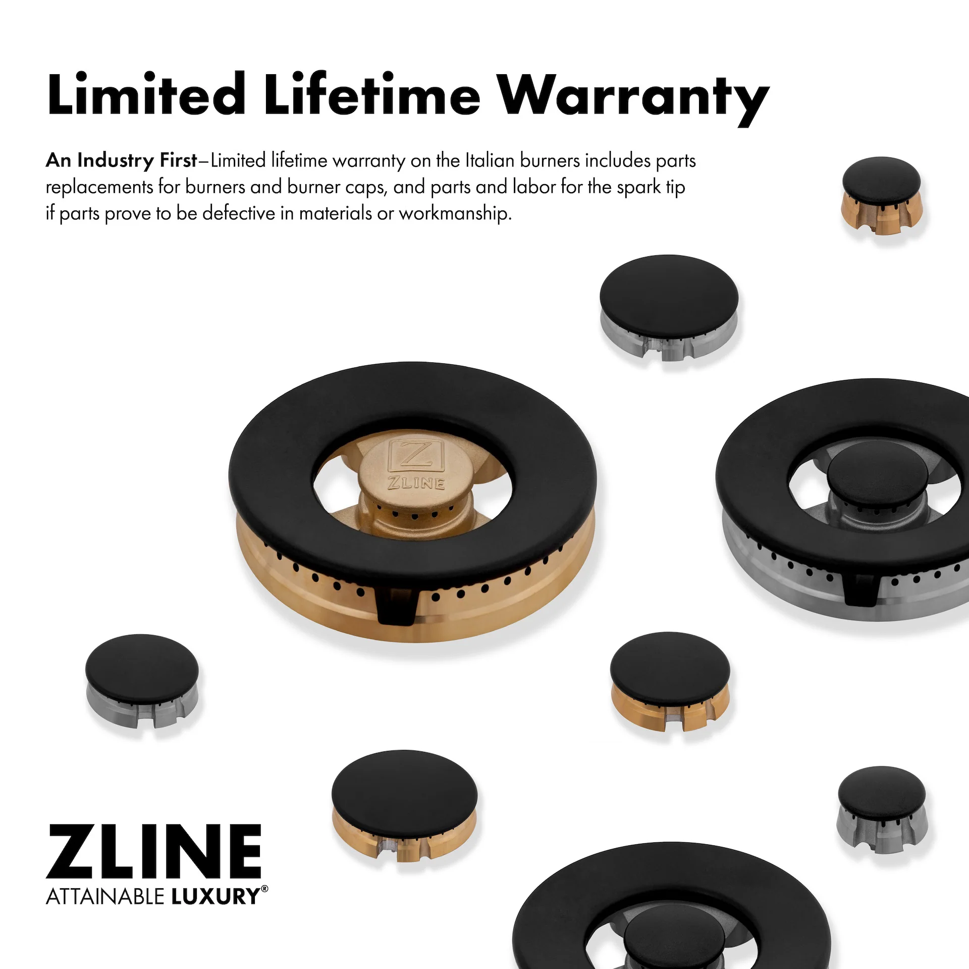ZLINE Professional Range 4 Brass Burners (SR-BRASSBR-30) - Image 3