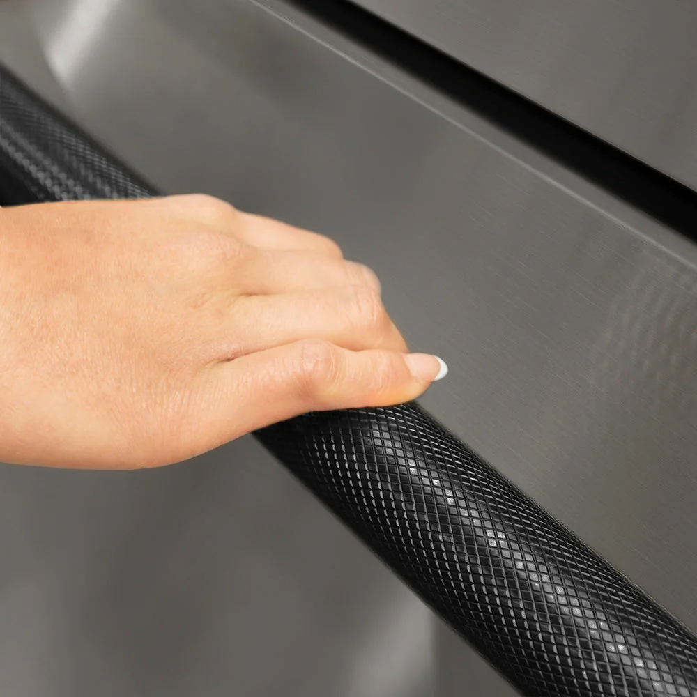 ZLINE Touchstone Refrigerator Drawer Helix Handles (Set of 2) in Black Stainless Steel (RDHOZ-24-K-BS) - Image 2