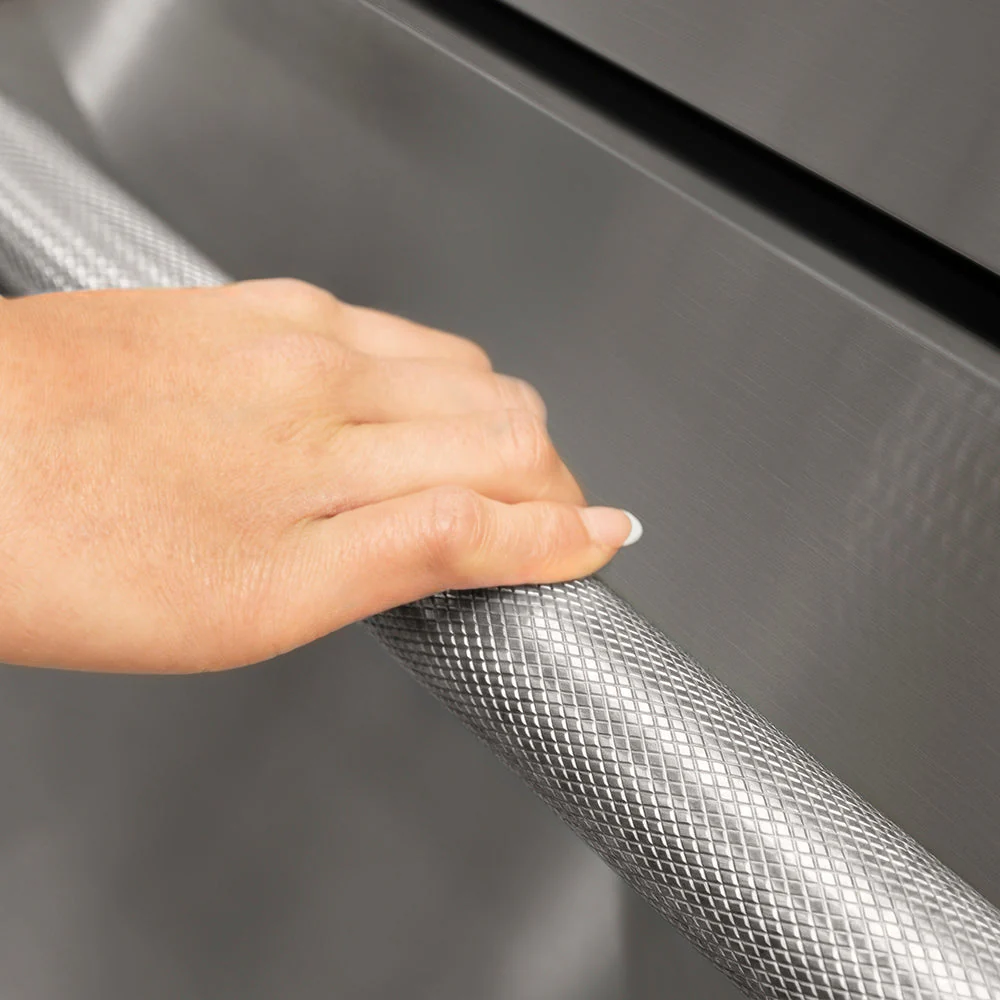 ZLINE Touchstone Refrigerator Drawer Helix Handles (Set of 2) in Stainless Steel (RDHOZ-24-K-ST) - Image 2